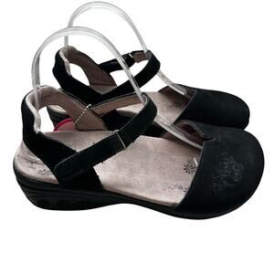 Therafit Morgan Women's Nubuck Leather Casual Shoe Black Size 7.5-8 NWT